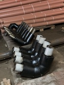 Отводы 57/140 и 76/160 в изоляции ППУ-ПЭ для строительства теплотрассы для ФОК в Брянской области
